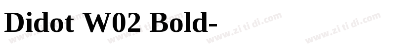 Didot W02 Bold字体转换